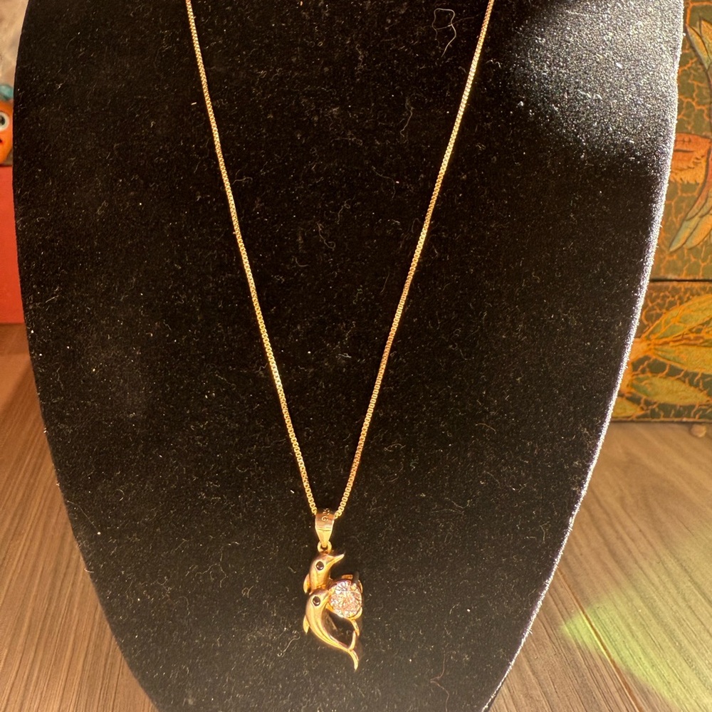 Elegant‎ .925 Dolphin Pendant Necklace